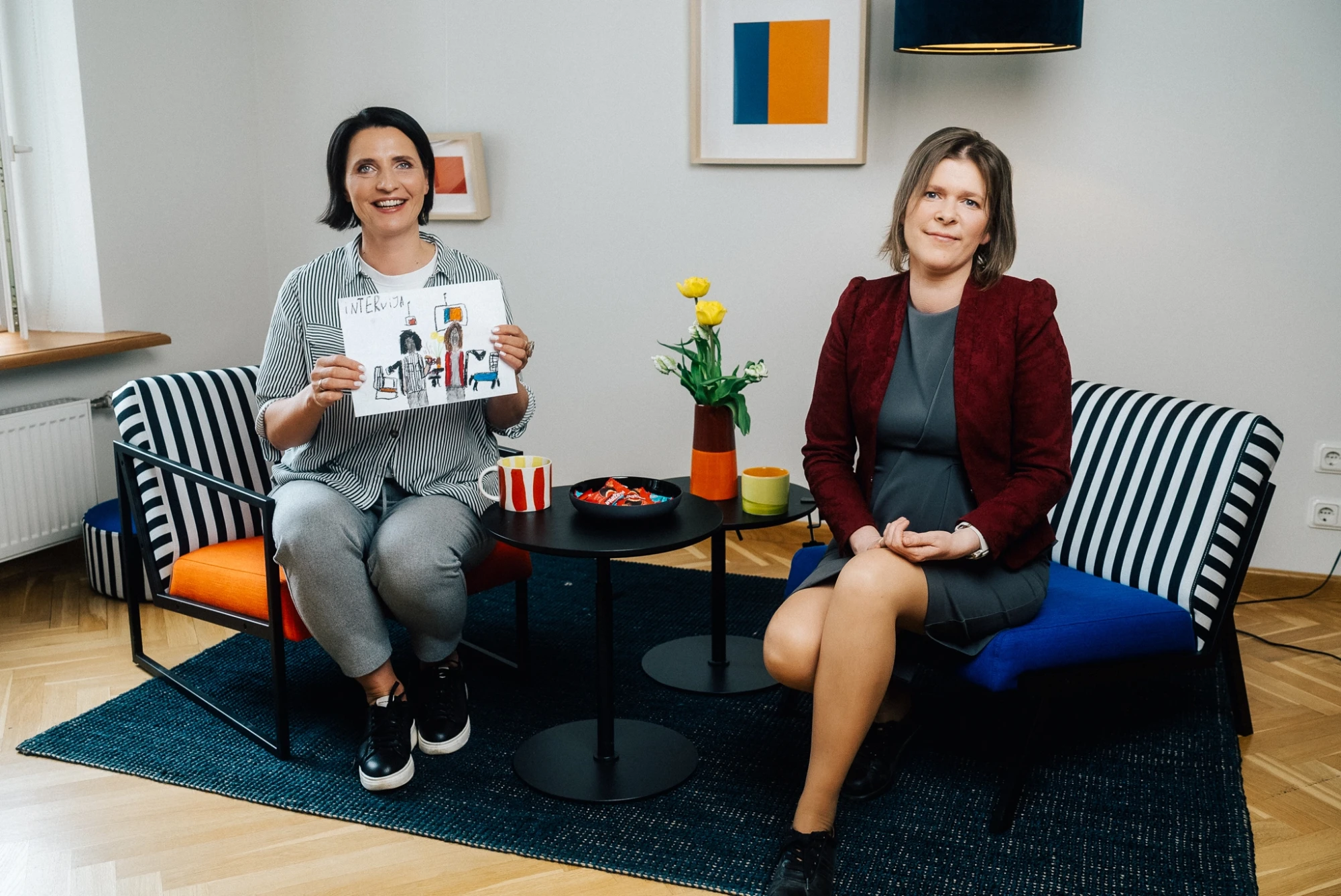 Inga Akmentiņa-Smildziņa un Līga Bērziņa.